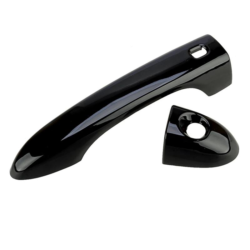 1 Set Glossy Black Smart Door Handle Cover Trim Fit For Maserati Ghibli Sedan 2014--A87Q