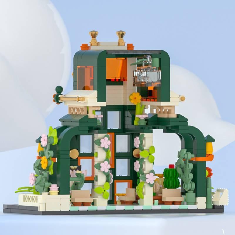 Monet Flower House Brick Set With Lights For Creative Building And Diy Crafting