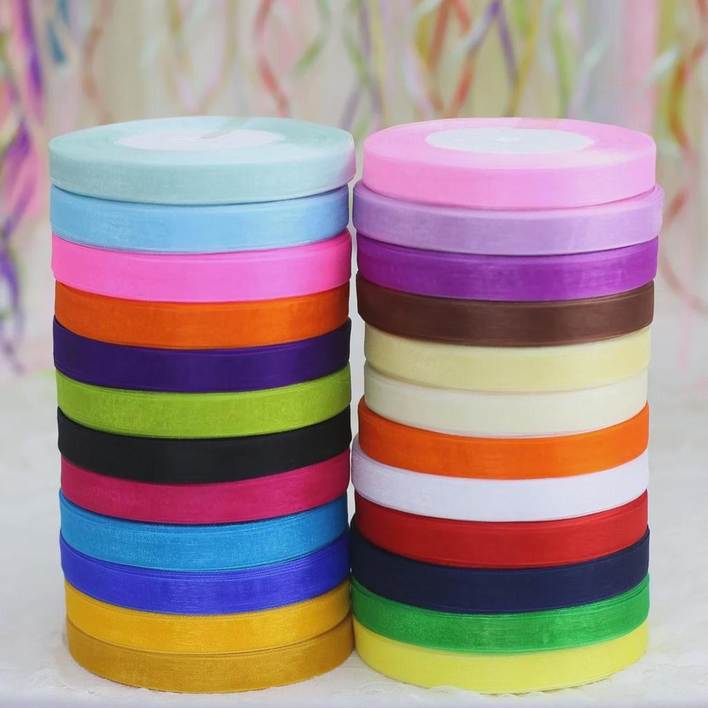 Snow Yarn Ribbon – 1.2cm Decorative Bow for Gift Boxes, Festivals & DIY, 45m