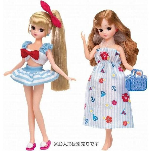 Licca-chan Dress LW-13 Marine One-Piece Sailor Swimsuit Set (Licca-chan Doll Dress-Up Girls Takara Tomy)