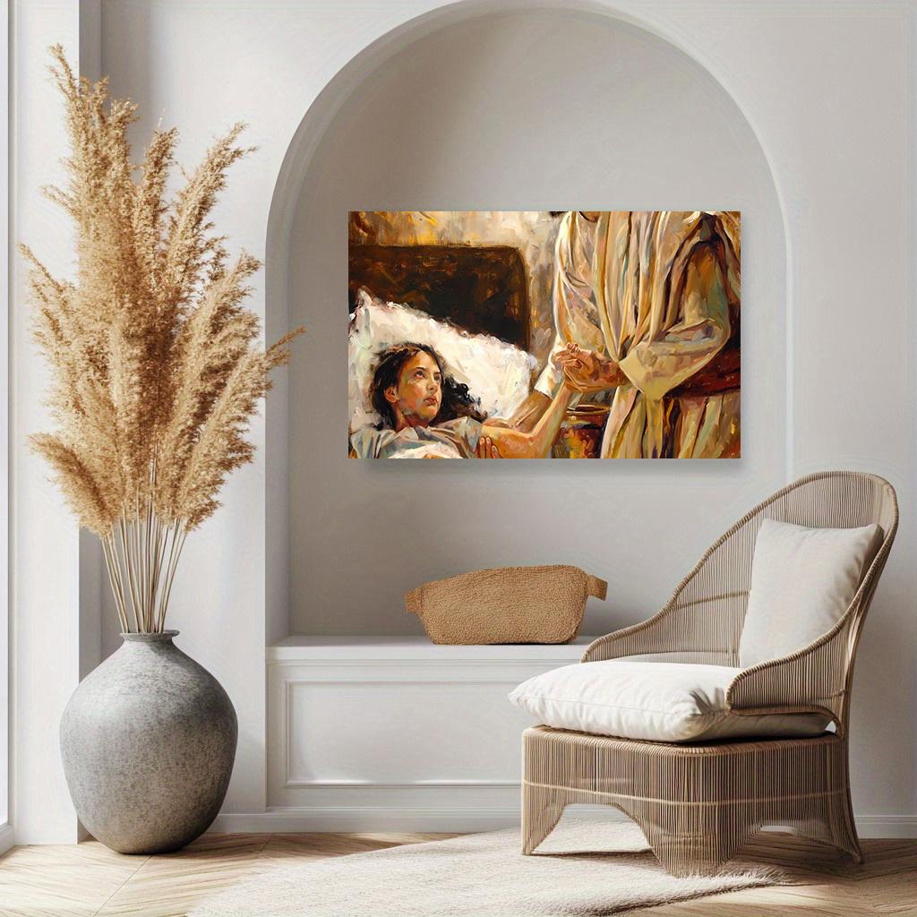 Jesus is the healer's decorative painting Wall Art Wall Decor Picture Canvas Print Christian Poster Painting  Home Living Room Bedroom Decoration