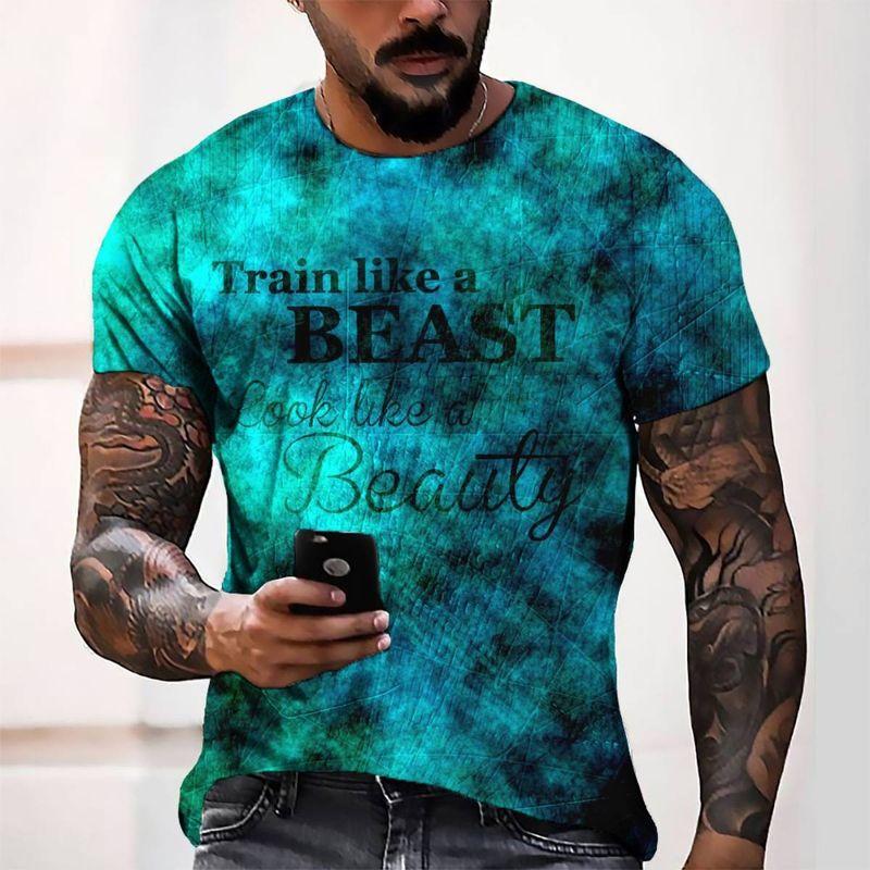 

Printed Vintage Casual Loose Short Sleeve T-shirt Loose Short Sleeve T-shirt Blue 2XL