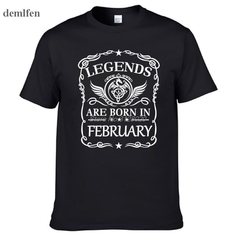 

Fashion Legends Are Born In February T Shirt Men Clothing Summer Cotton T-shirt Male Casual Tshirt Unisex Oversized Tees Tops 5XL різнокольоровий