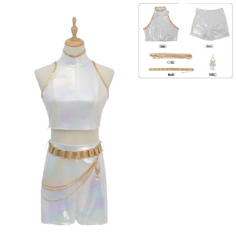 Kpop Demon Hunters Rumi Mira Zoey Cosplay Costume With Elastane For Anime Fans