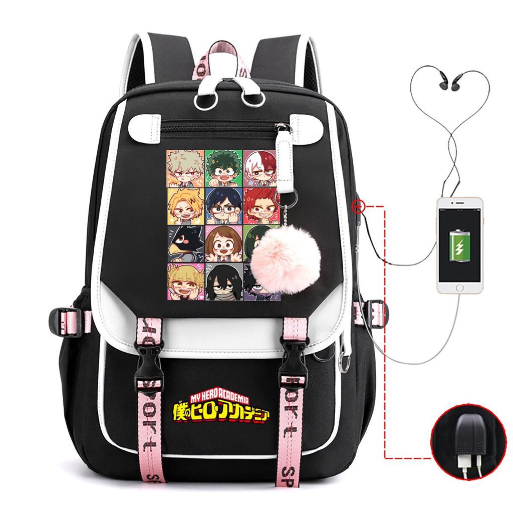 My Hero Academy Has the Same Peripheral Backpack, Animation Two-dimensional Printing, Primary and Secondary School Schoolbag.