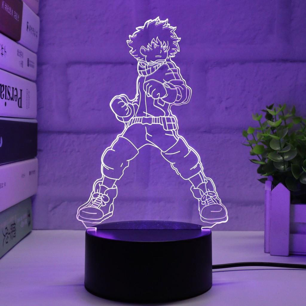 Colorful 3d My Hero Academia Night Light Led Table Lamp For Anime Lovers And Collectors