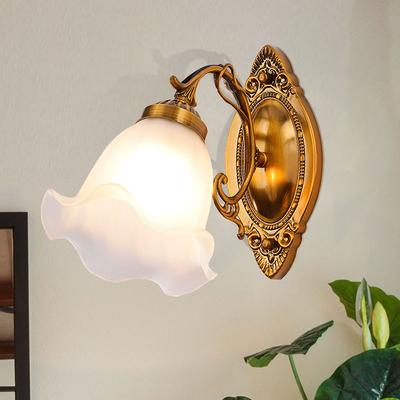 American Wall Lamp Living Room Bedside Single Head Wall Lamp Modern Simple LED Balcony Corridor Staircase Background Wall Lamp