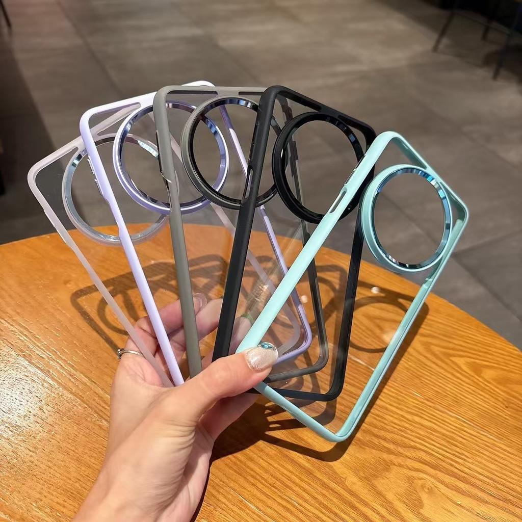 Golden Shield Eagle Eye Metal Camera Frame Clear Phone Case, Shockproof Cover for Huawei Mate80 Pro / Pura70 / Xiaomi 15 Pro