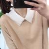 Perfekte Übereinstimmung Elegantes Hemd Abnehmbarer Falscher Kragen Chiffon Halbes Hemd Bluse Top Verstellbare Falsche Kragen Damen Pullover Kleidung Accessoires