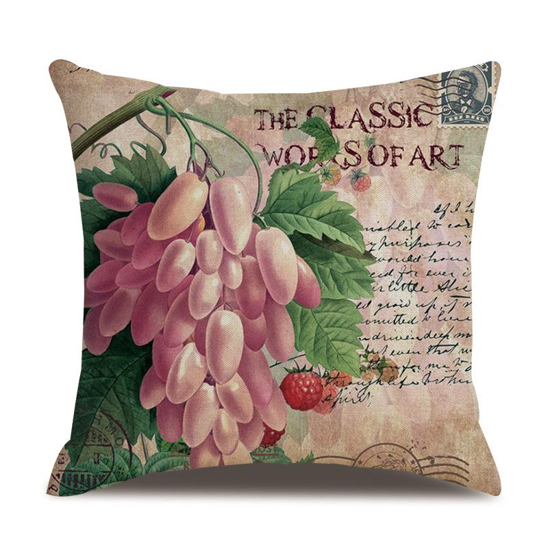 Linen Pillowcase American Rustic Rose Sofa Cushion Cover Retro Style Car Home Soft Decoration
