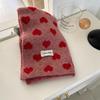 Kids Scarf Winter Warm Korean Fashion Sweet Heart Design Knitted Neck Warmer Thick Soft Scarf for Children Boy Girl (3-14 Year)