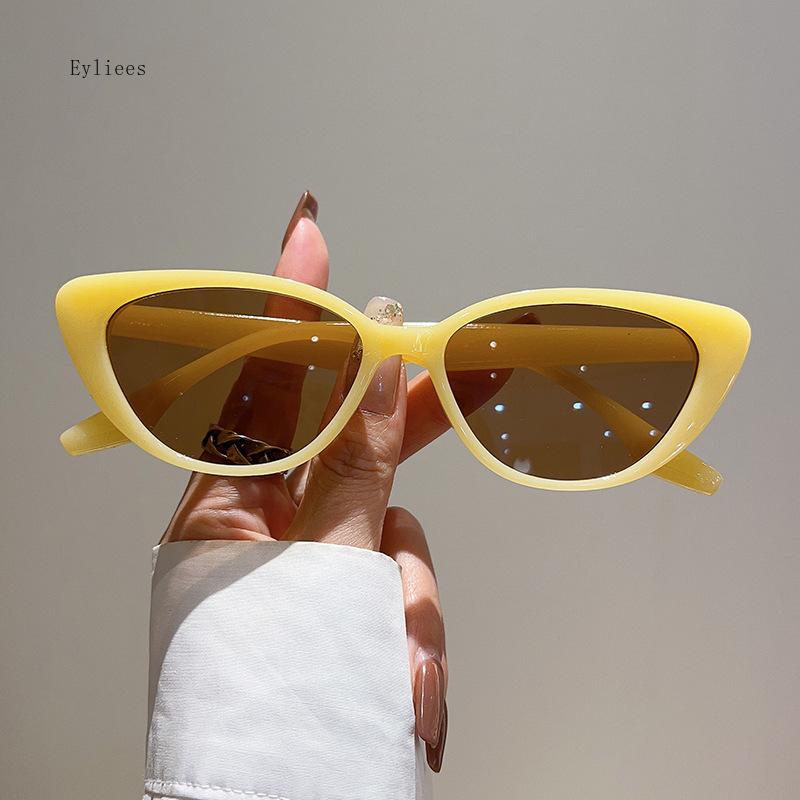 Fashion Cat Eye Sunglasses for Women Trendy Candy Color Sun Shades Glasses Ins  Designer UV400 Protection Eyewear