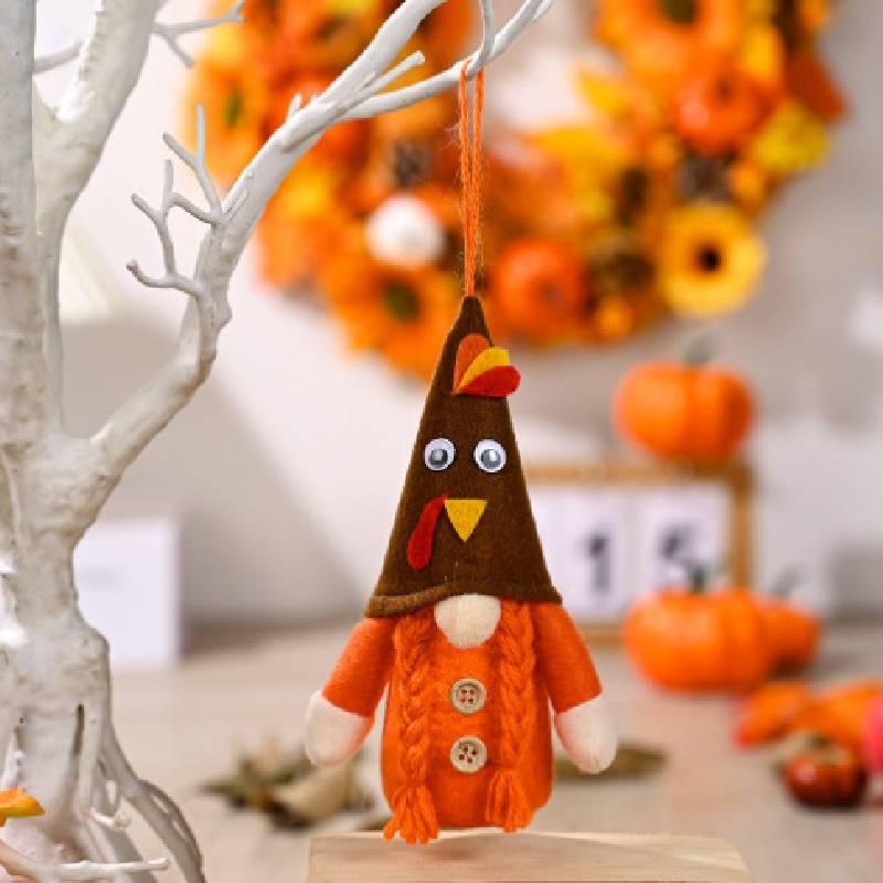 

Charming Thanksgiving Gnome Decoration With Turkey Hat And Illuminated Rudolph Design