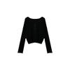 Summer and Autumn New Long Sleeved Solid Color Casual Hollow Knitted Mesh Shirt for Girls, Fashionable and Versatile Top