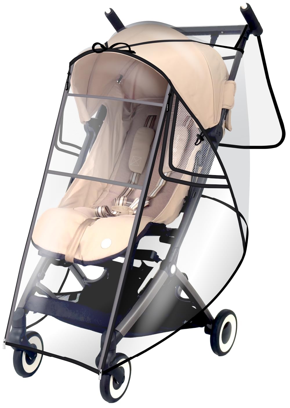 Puddle Pop Stroller Rain Cover, Rainproof Cover [Unique Adjustable Fit] Reflective Tape, Utility Model Registered, Waterproof, Windproof, Coldproof, A