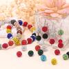 240pcs 24 Colors Rhinestone Beads for Crafts, Sparkle Round Clay Beads Crystal Disco Ball Clay Rhinestone Beads for DIY Jewelry Making Bracelet