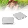 2pcs Stainless Steel Mirror Double Sided Portable Folding Unbreakable Makeup Mirror for Purse  