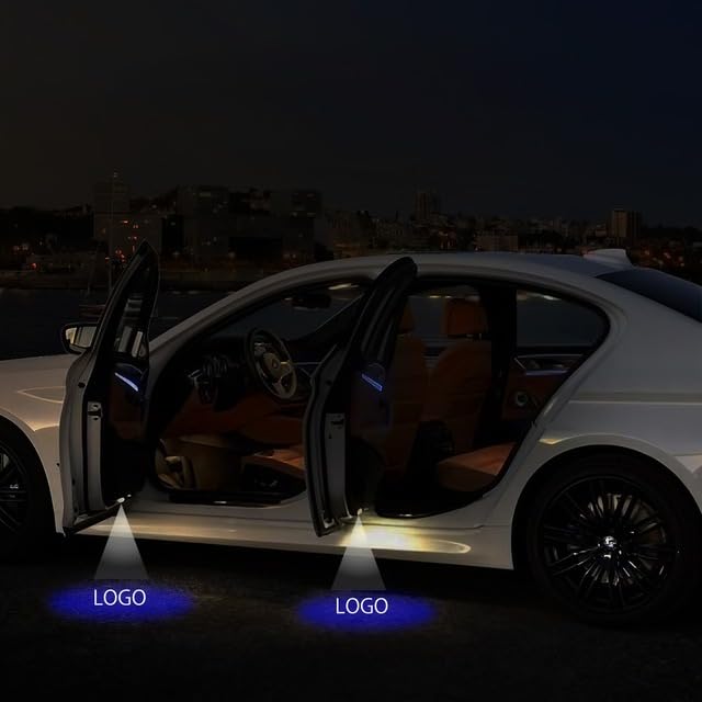 BMW Car Courtesy Lamp, Welcome Light, LED Laser Projector, Logo Projection, Full Color Luminous,