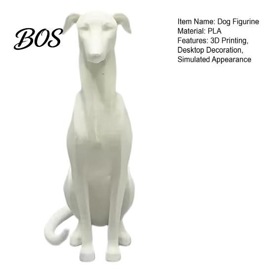 3D Printed Pet Model Huibiti Dog Figurine, Simulated Sitting Shape Model, Delicate Hair Small Decor Texture, One-Piece Molding, Mini Desktop Ornament