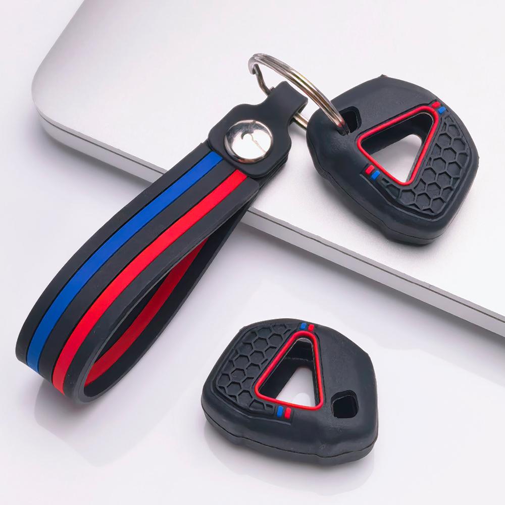 Key Cover for Kawasaki Ninja 250 300 400 650 ZX 6R 10R with Keychain Anti-Scratch Surface Shockproof Structure Soft Grip Texture Easy Install Design