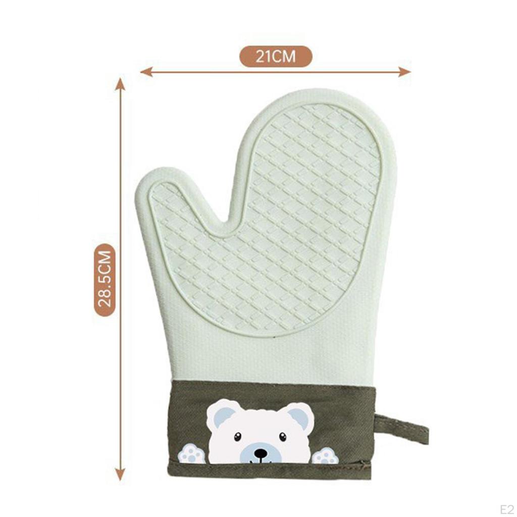 Silikon-Ofenhandschuh, Küchenhandschuhe, Küchenhelfer, Robust, Rutschfest, Hitzebeständig für Mikrowelle
