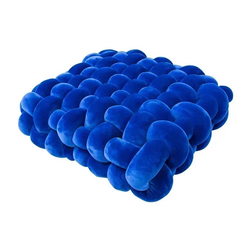 Knotted Square Cushion Nordic Aesthetic Stuffed Pillow Office Chair Decorative Plush Pillow Sleeping Back Knot Hand-made Cushion