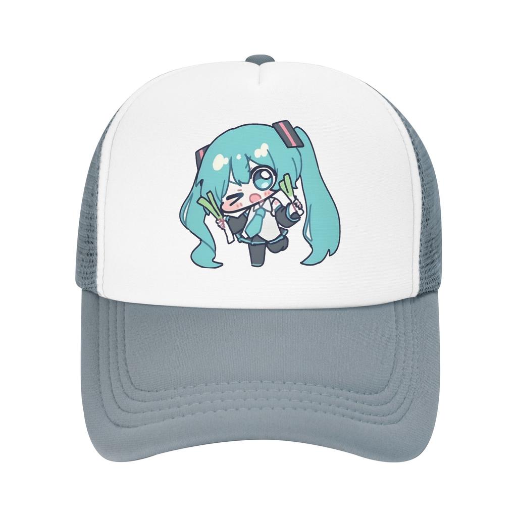 Hatsunes Mikus vocaloid Trucker Hat Unisex HipHop Dad Hat Sun Hats Golf Hats Breathable Polyester Mesh Baseball Caps Summer