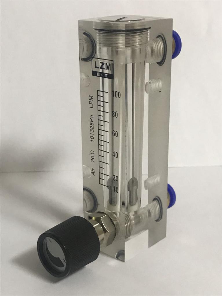 8mm Push To Connect Water Gas Air  Float Flowmeter Panel Type Rotameter with Control Valve