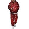 Men's Casual Sweatshirt Set with Pattern for Fall and Winter