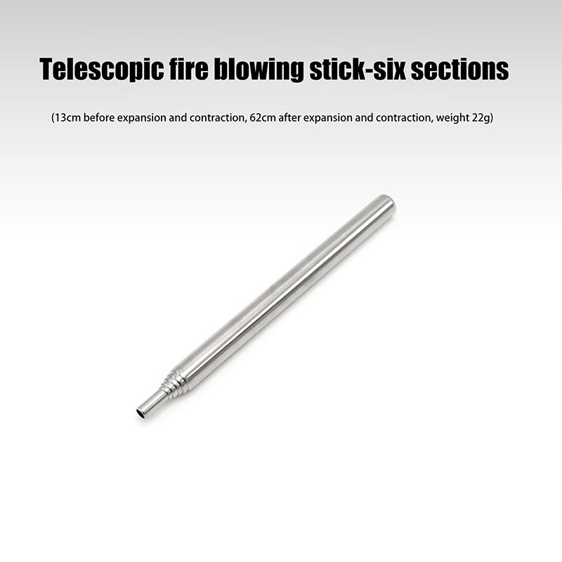 Outdoor Cooking Blow Fire Tube, Portable Camping Fire Pipe, Survival Tools, Retractable Blowpipe, Fire Starter
