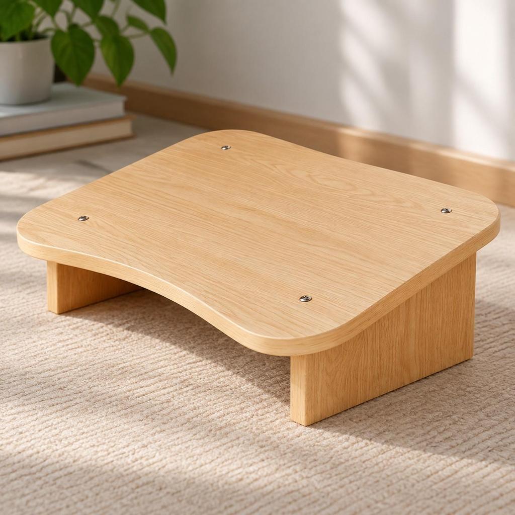Office Footrest Stool LowProfile Freestanding Supportive Slanted Desk Foot Rest for