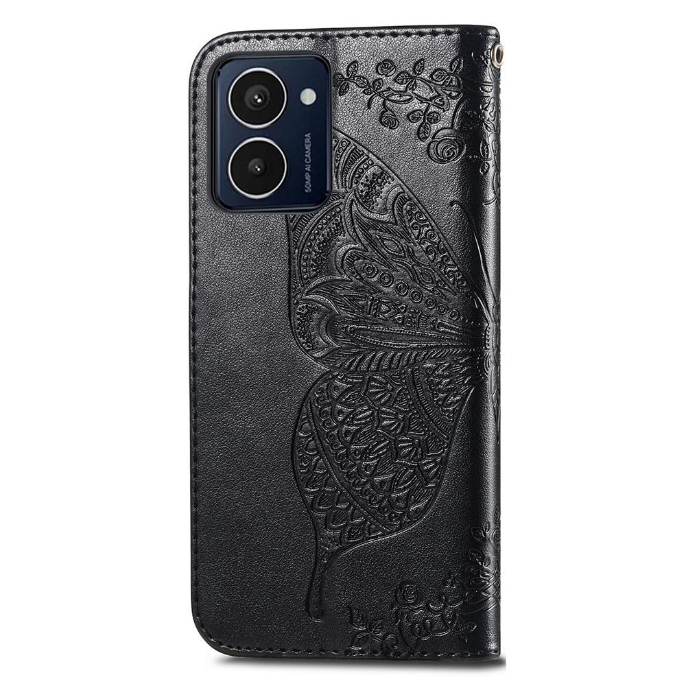 For HMD Pulse Pro Case PU Leather Wallet Phone Cover Butterfly Pattern