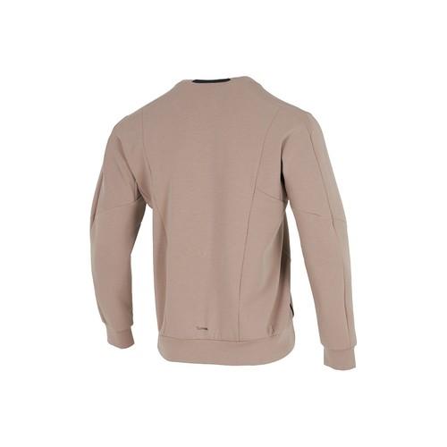 adidas crew neck pullover long sleeve sweatshirt for men, light brown