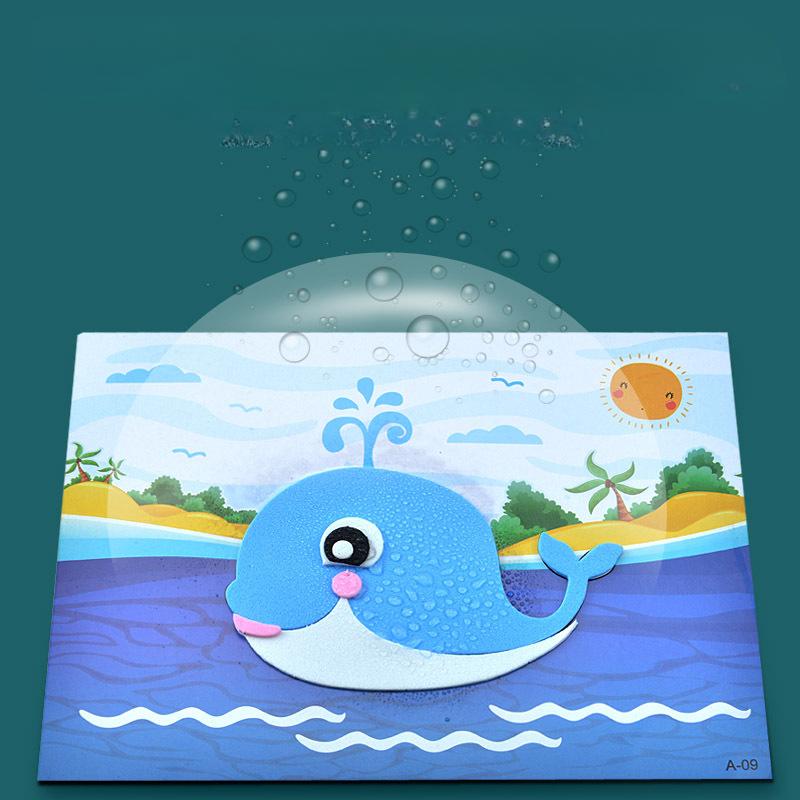 10Pcs 3D EVA Foam Sticker Puzzle Game DO-IT-YOURSELF Cartoon Animal Craft Playthings Children Drawing Toy Learning Education Playthings Ideal for