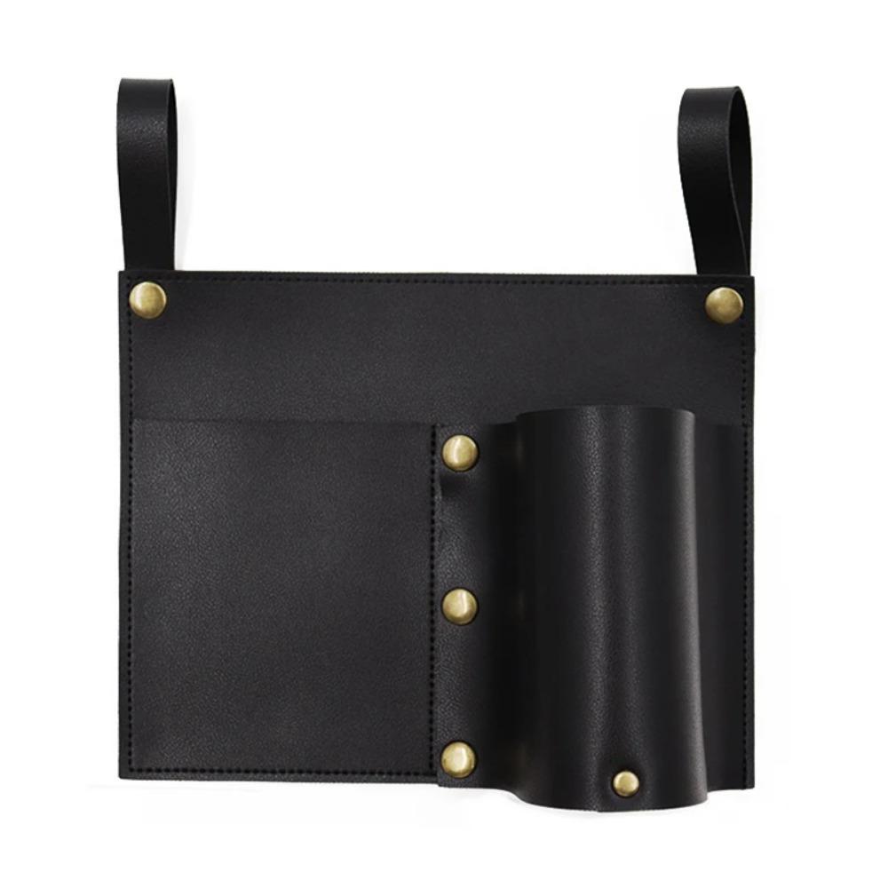 

1 шт. Карман для походного кресла, сумка для пляжного кресла с 2 кожаными карманами, боковая сумка для инвалидной коляски для ночлега/на открытом воздухе/на пляже/в кемпинге чёрный