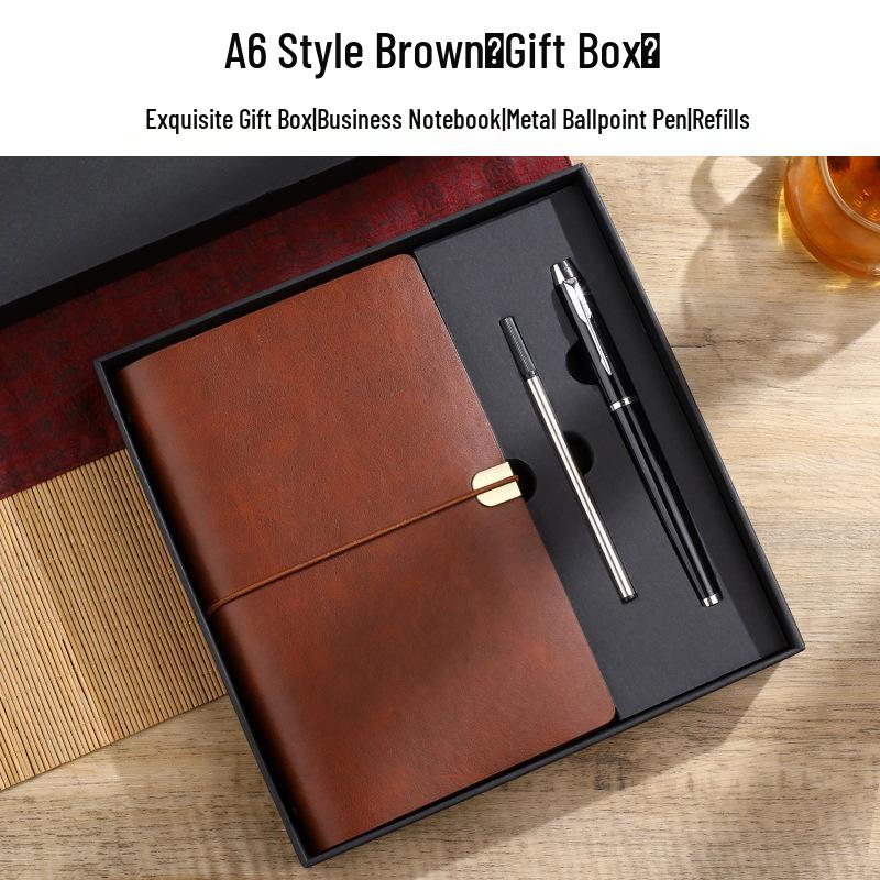 In-stock Retro Custom-Bound Three-Fold A6 Student Notebook with Logo Customization