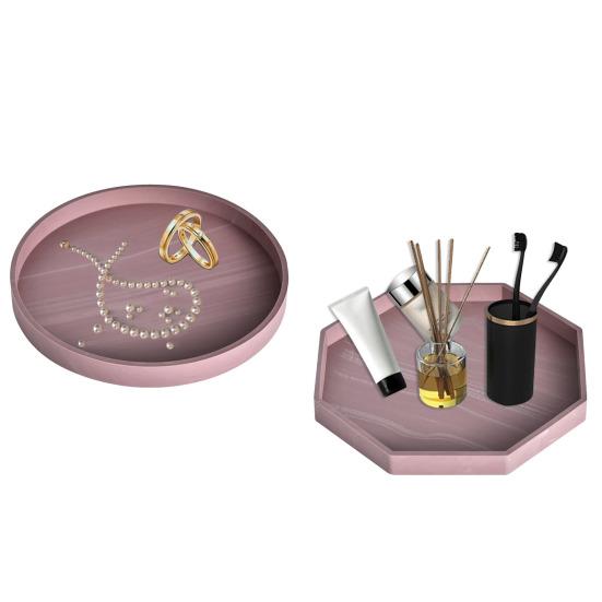 Silicone Tray for Bathroom Kitchen Decorative Counter Organizer for Soap Perfume