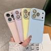 Large Window Camera Protection Silicone Case For iPhone 17 16 15 14 13 12 11 Plus Pro Max Solid Color Matte Shockproof Cover