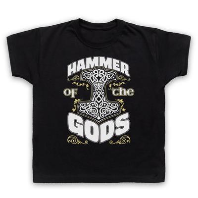 HAMMER OF THE GODS VIKING UNOFFICIAL THOR NORSE MYTH KIDS CHILDS T-shirt
