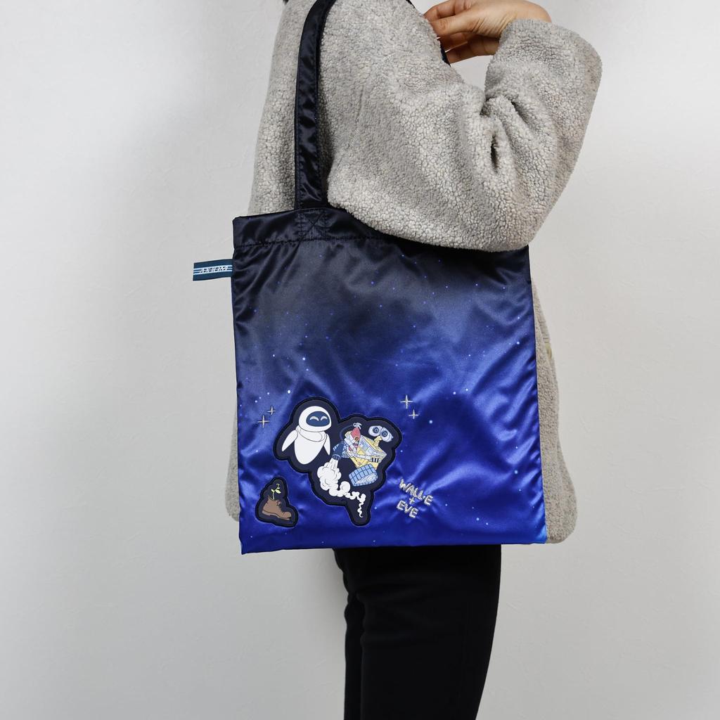 Marushin Tote Bag with Disney Space Trip Faux Leather Print Patch WALL-E (Product Code 2335080700)