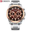 CURREN Mode Homme Montre-Bracelet Étanche Chronographe Montre Homme Militaire Marque Supérieure Luxe Acier Inoxydable Sportive Horloge Mâle 8363