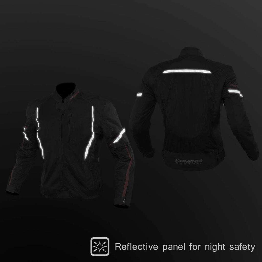 Motorcycle Jacket Protective Half Mesh Jacket 12955 For and Autumn Mesh Material CE Standard Level 2 CE Standard Protector Black S [KOMINE] JK-146