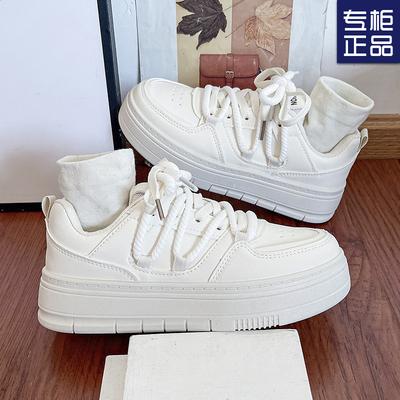 Herbst neue mode kleine weiße schuhe frauen 2024 dicke sohle erhöhung komfortable atmungsaktive vielseitig casual sport schuhe board schuhe frauen