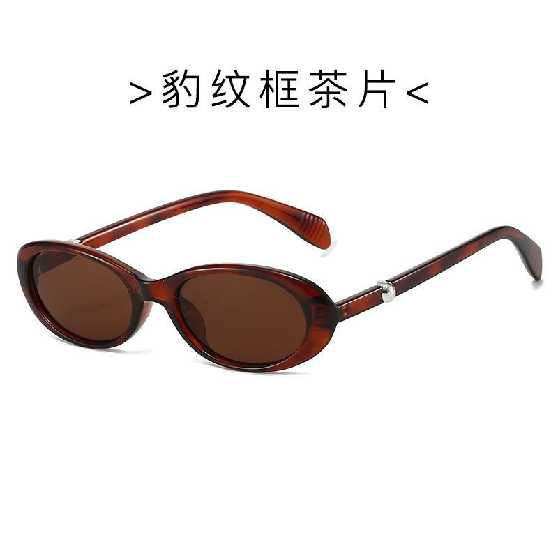 New fake home retro oval cat eye orange pearl women's sunglasses premium sunglasses