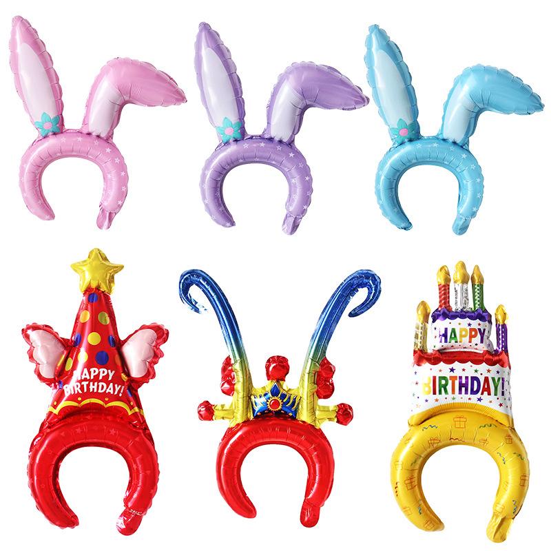 June 1st Kids Inflatable Headband Balloon for First Birthday & Kindergarten Activities