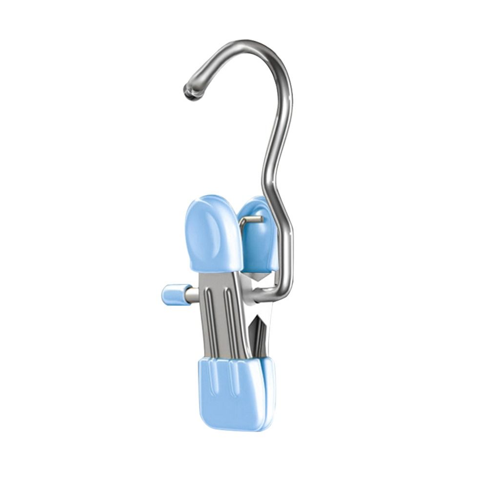 1/5/10PCS Windproof Stainless Steel Pants Clip with Hook Home Storage Rack  for Household