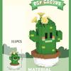 Idea Funny Cartoon Figures Micro Diamond Building Block Cactus Nanobricks Potted Plant Construction Educational Toys For Gifts