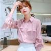Spring and Autumn Women's Shirt Chiffon Shirt Fashion Long Sleeve Shirt Korean Loose Western Blouse Women's Shirt