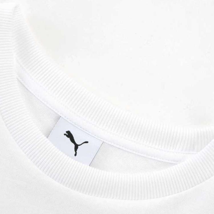 Puma Graphic Pt Logo Brand Logo Letter Sports Casual Short Sleeve T-Shirt Women T-Shirt White 632985-02