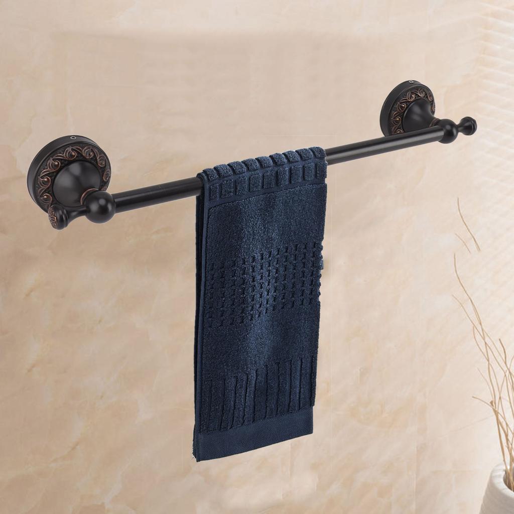 Portasciugamani Rame Retrò Salvaspazio 40CM Multifunzione Antivibrazione Singolo Portasciugamani per Accessori Bagno